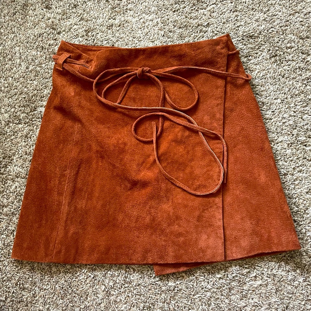 High Waist, BLANKNYC Suede Skirt with Belt